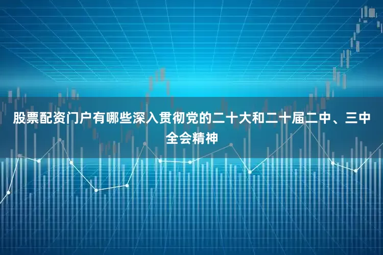股票配资门户有哪些深入贯彻党的二十大和二十届二中、三中全会精神