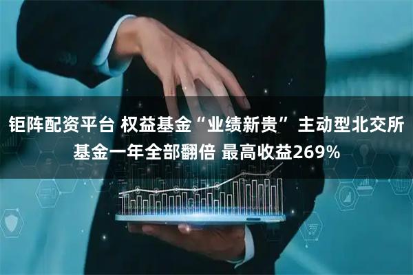 钜阵配资平台 权益基金“业绩新贵” 主动型北交所基金一年全部翻倍 最高收益269%